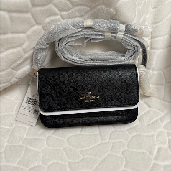 kate spade Handbags - Kate Spade NY Crossbody Duo Glitter Mixed Black Glimmer